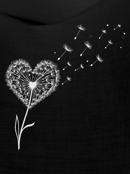Pusteblumen Herz mit fliegenden Samen