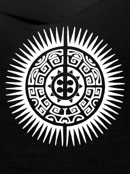 Weiße Mandala-Sonne