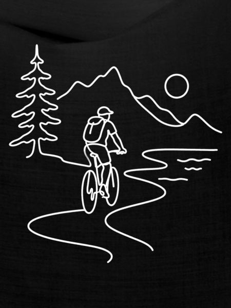 Cyclist in mountains