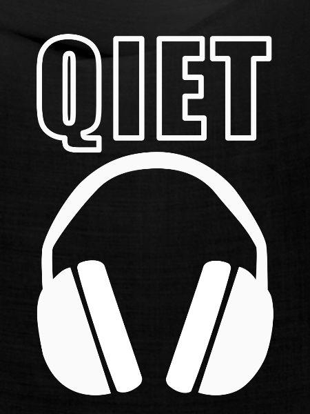 Quiet Text mit Gehörschutz
