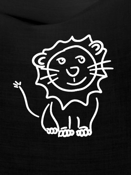 Sonnenlöwe Doodle Stil