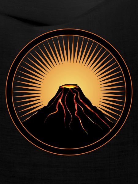 Vulkan Patch mit flüßiger Lava