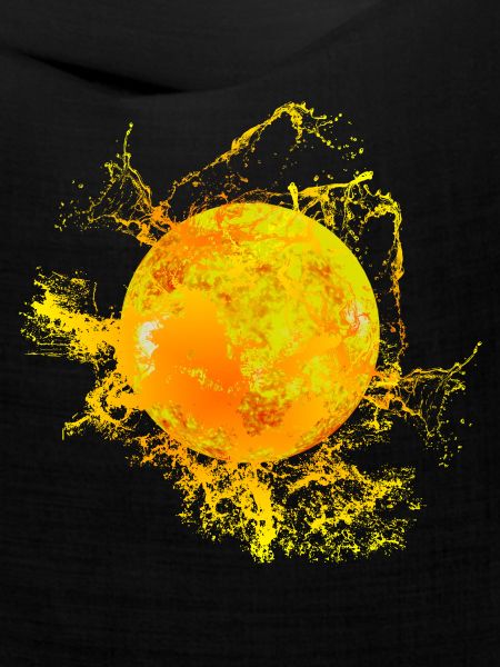 Sonne mit Farbspritzer