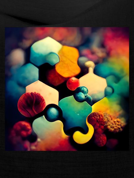 Ein Puzzle mit Molekülen