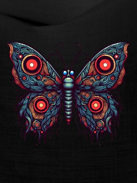 Schauriger Schmetterling mit Totenkopf