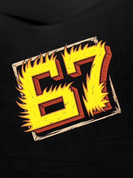 Flaming 67 Brainrot Emblem