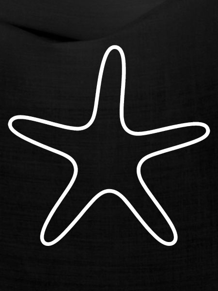 Minimaler Seestern Linienkunst