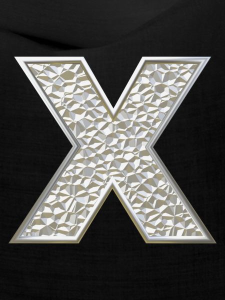 X, letter, initial, monogram,