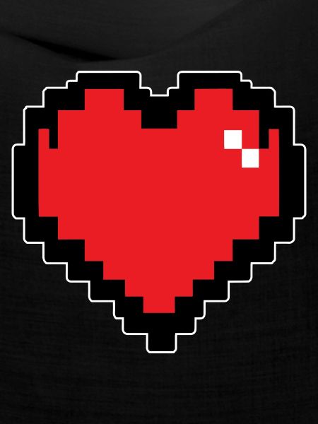 Retro Rotes Pixelherz