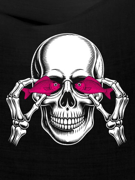Skull mit Pinkfischen