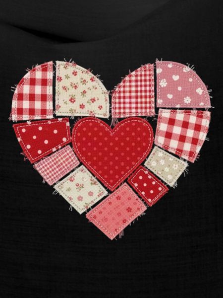 Herz patchwork nähen quilten Geschenk 