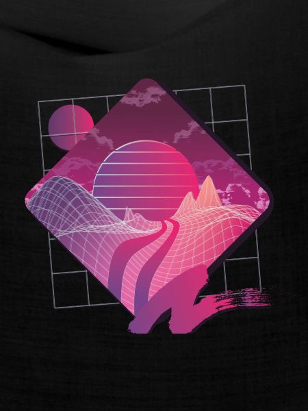 retrowave Landschaft
