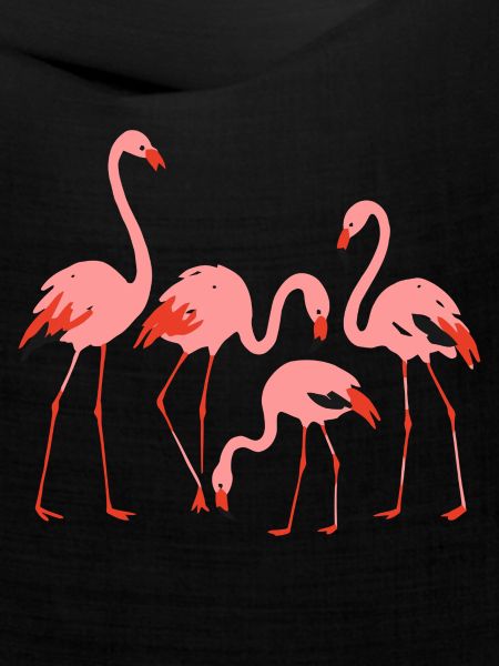 Lebendige Flamingowiese Illustration