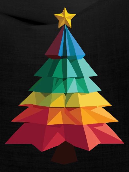 Low-Poly-Weihnachtsbaum