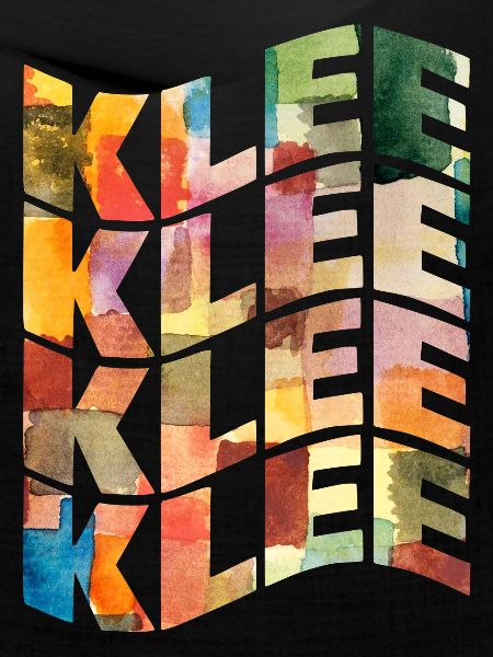 Paul Klee T-Shirt mit Text-Welleneffekt