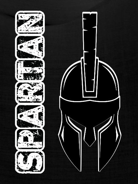Schwarzer Grunge-Spartan-Helm