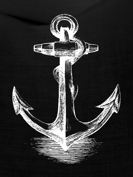 Ankeremblem Nautische Silhouette