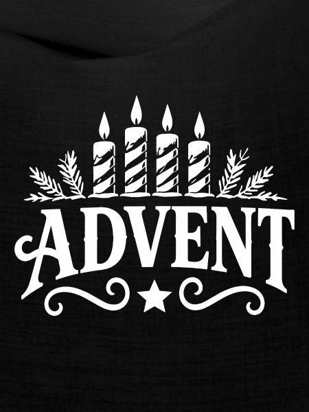 Advent Kerzen Kranz Silhouette