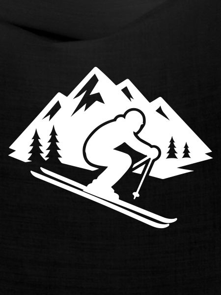 Ski Silhouette Berge Piste