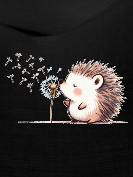 Igel mit Pusteblume