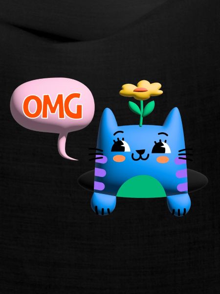 OMG Cat cute 3d bubble