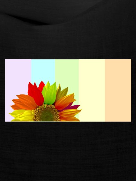 Bunte Regenbogen-Sonnenblume – Pastellstreifen-Aesthet