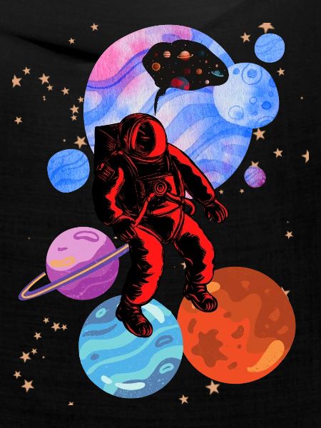 Astronaut Stencil-Stile