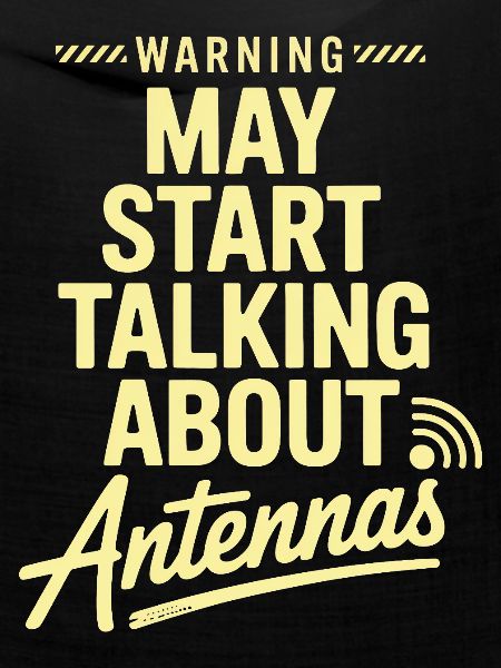 Retro Tech Satire Antenne Gesprächsplakat