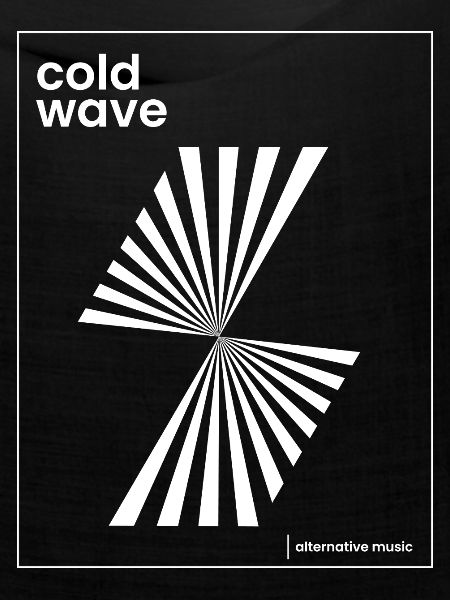 Design eines Cold-Wave-Musikplakats