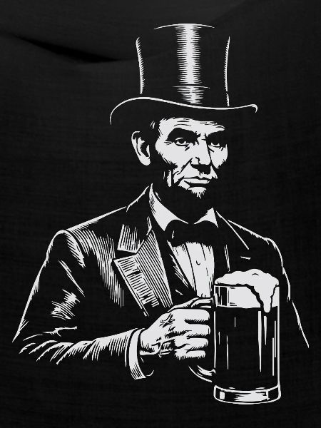 Abraham Lincoln trinkt Bier