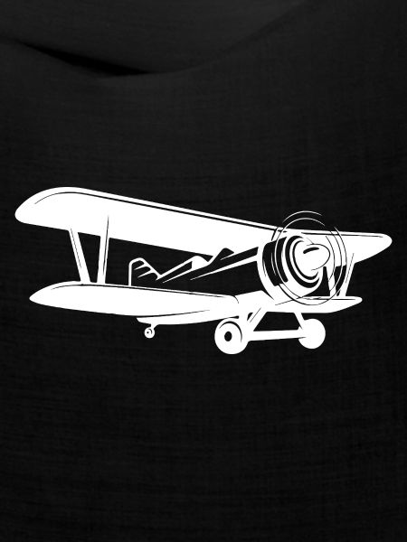 Doppeldecker Pilot Retro Minimalistisch