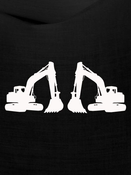 Doppel Bagger Silhouette