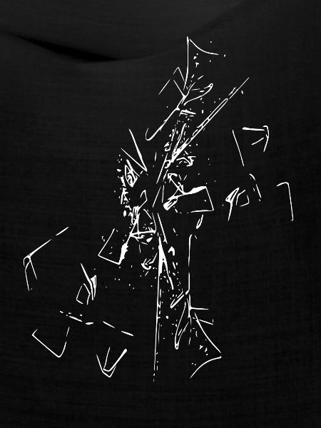 Abstrakte Linienkunst auf Stoff