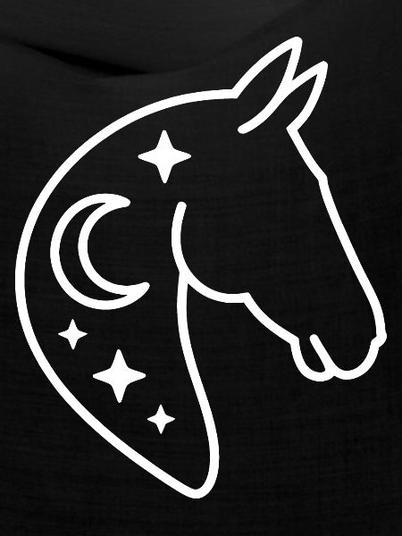 Mondstern Hengst Silhouette