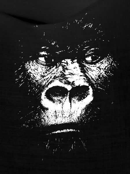 Expressionistische Affe Illustration, Gorilla