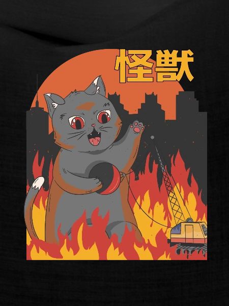 Catzilla Sunset Giant Cat Japanisch
