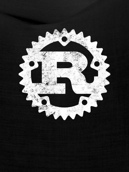 Rust Programming Logo Print Distressed