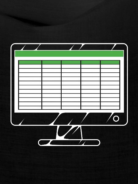 Computer mit Tabellenkalkulation