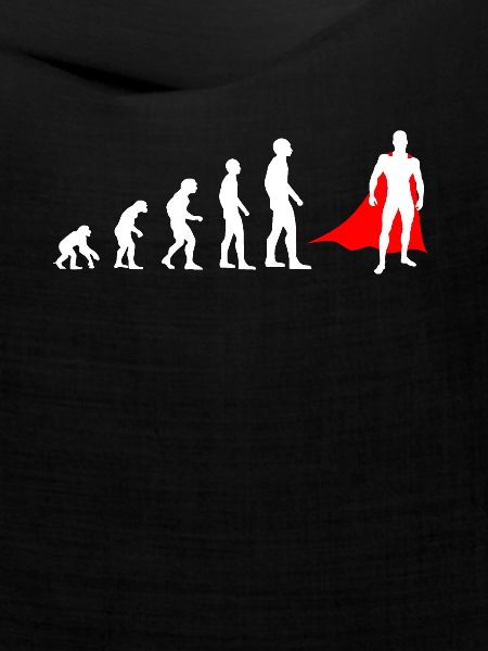 Evolution des Menschen Superheld witzig