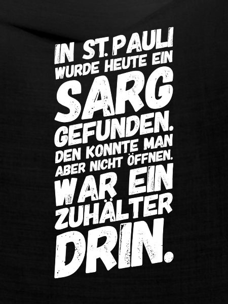 St. Pauli Hamburg Sarg Witz