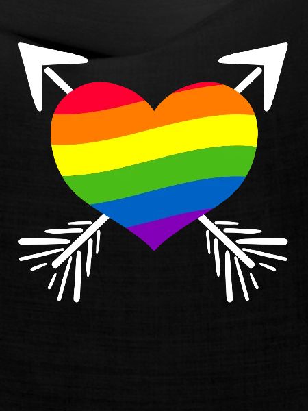 Regenbogen Herz Pfeil