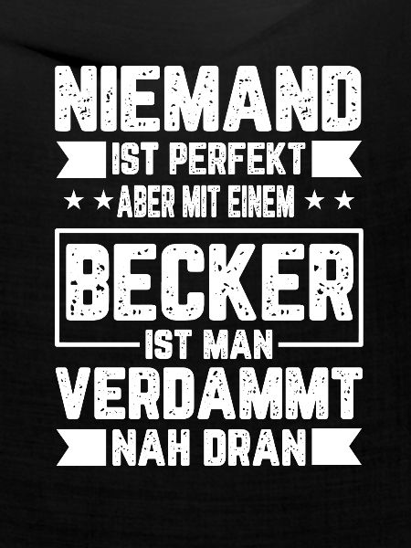 Becker Niemand ist Perfekt Geschenkidee