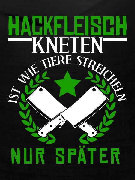Metzger Fleischer Hackfleisch kneten
