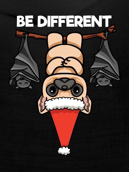 Be Different Mops Fledermaus Weihnachtsmann