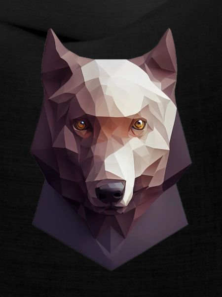 Polygon Wolfkopf niedrige Poly Wölfe