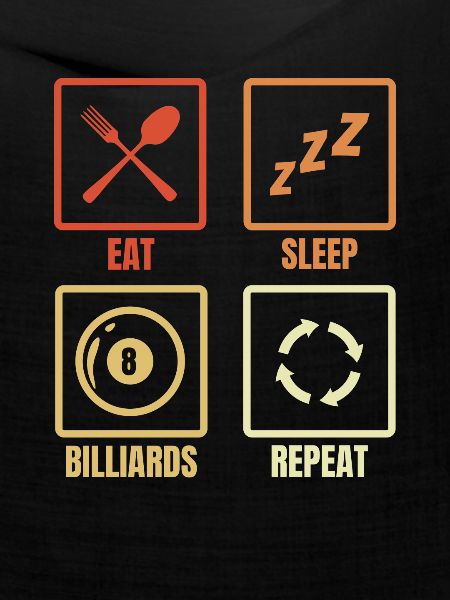 Billardspieler Routine
