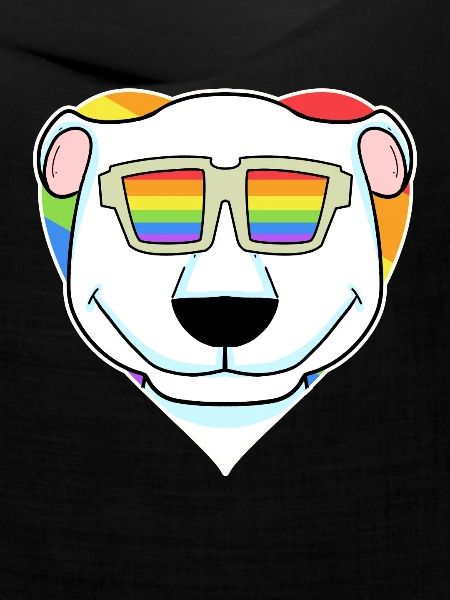 Regenbogen - Eisbär mit Brille