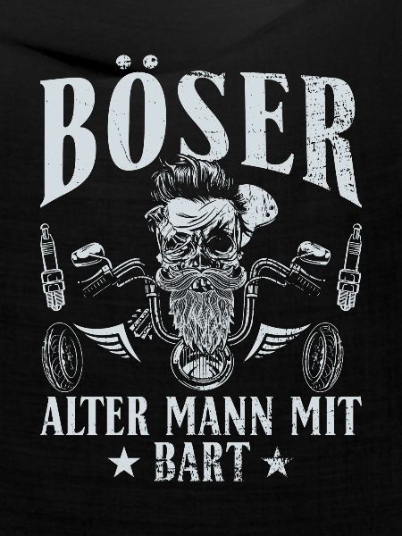 Böser alter Mann mit Bart