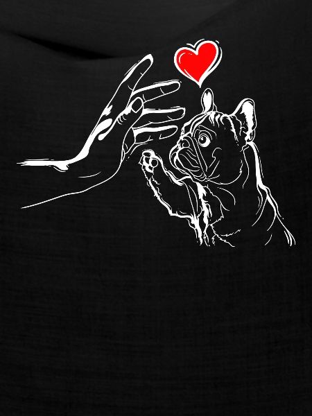 Frenchie Liebe Hund High Five