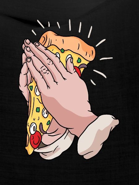 Beten für Pizza